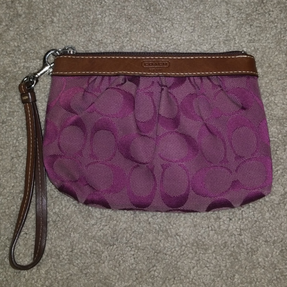 **2 for $20** Coach Purple Wristlet